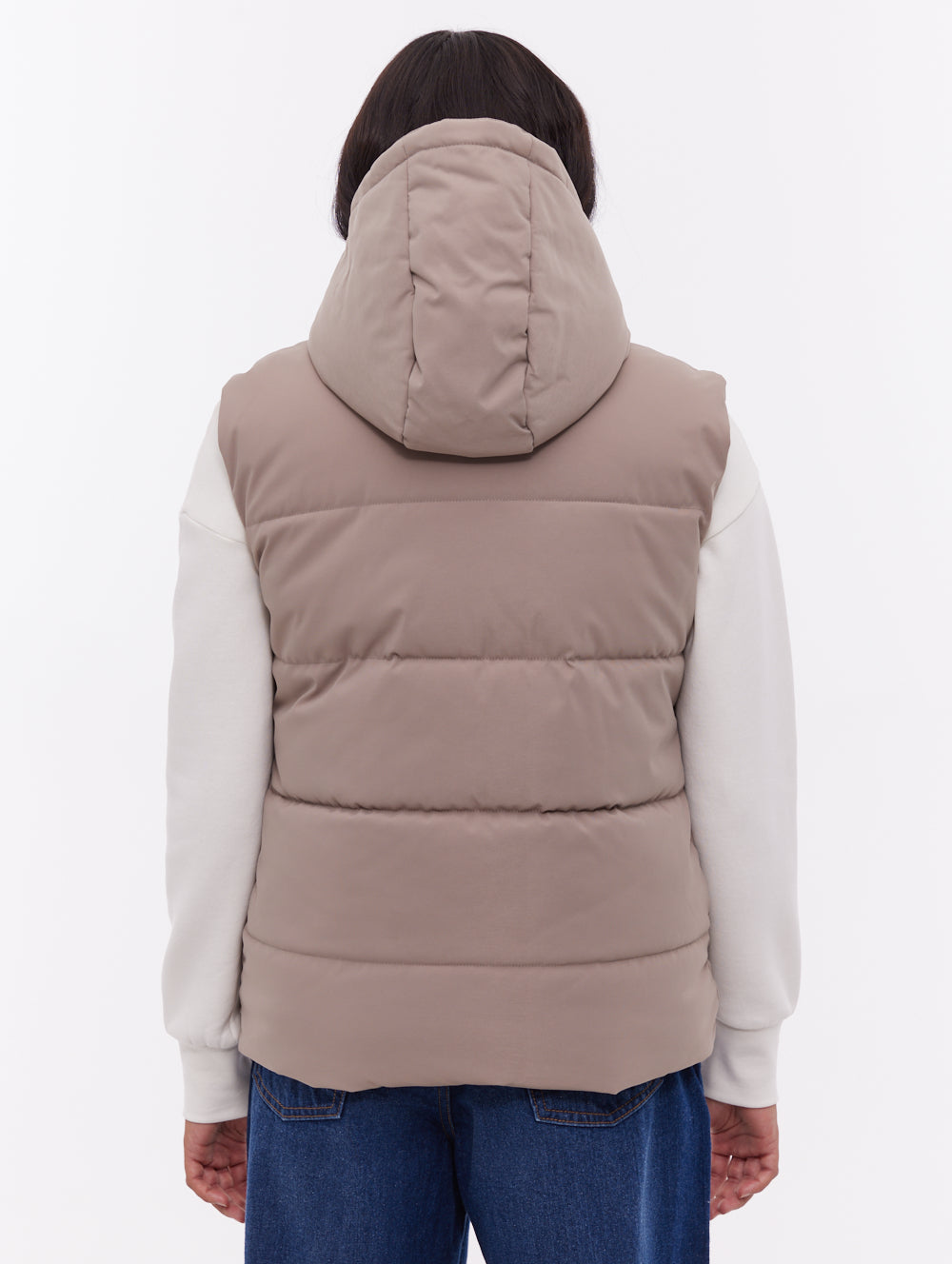 Hollew Hooded Vest - Brown - Bench