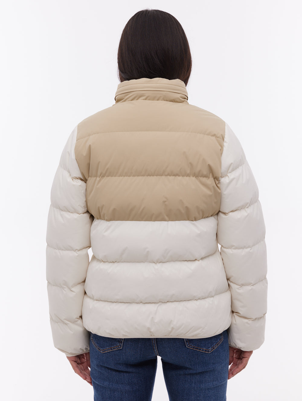 Jehn Two-Tone Puffer Jacket - White - Bench