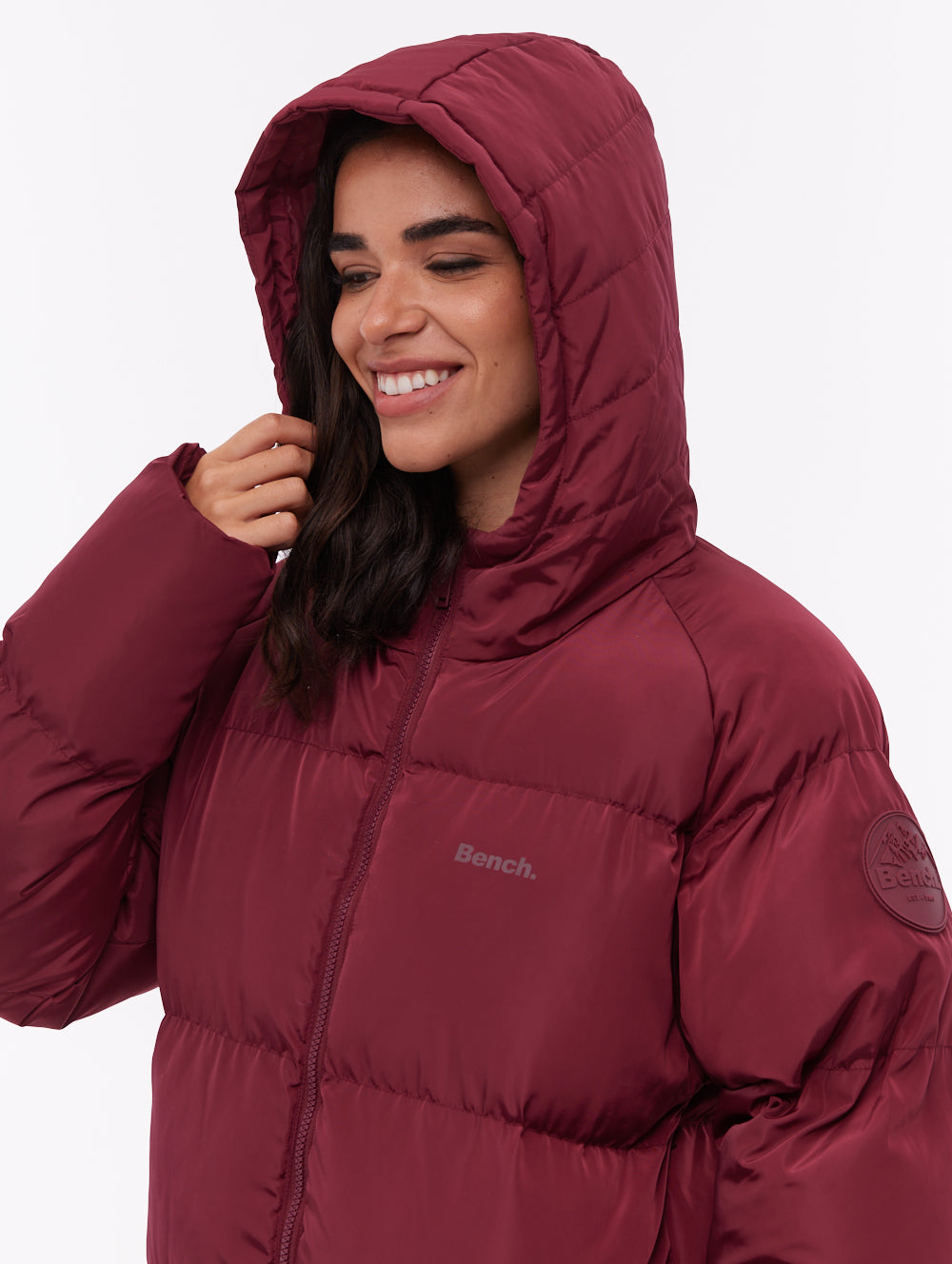 Larah parka matelassé mi-long - Rouge
