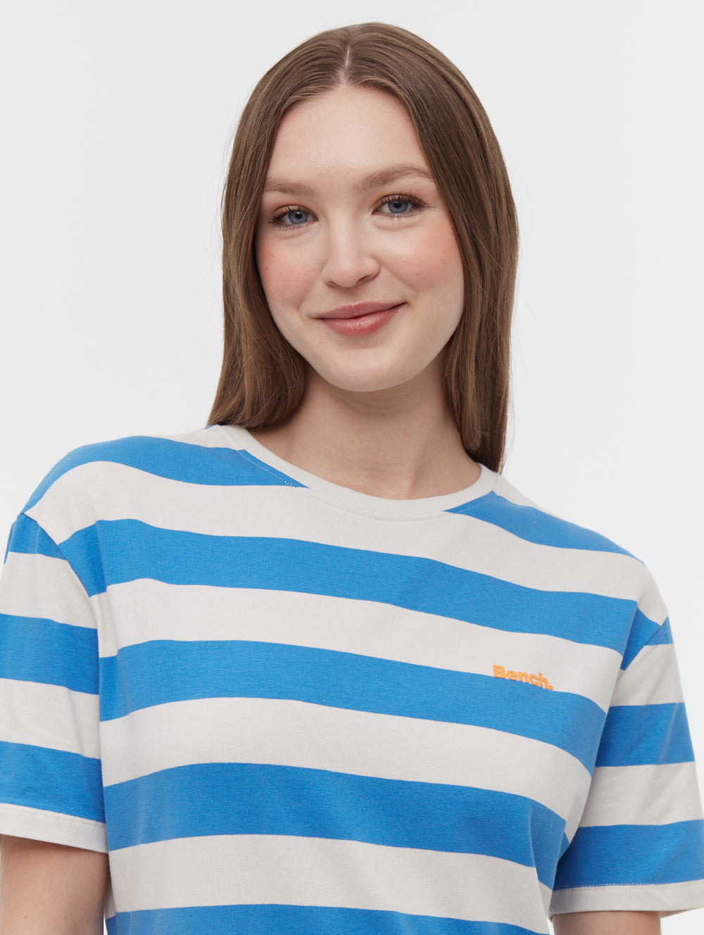 princess polly baby blue dress Womens Erina Stripe Mini Shirt Dress Blue/White Stripe main image 1