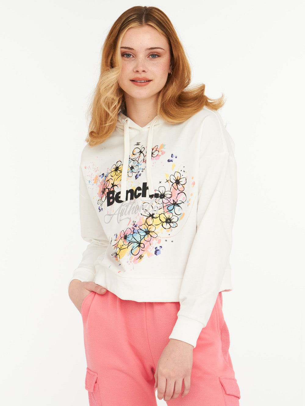 Florence French Terry Cropped Pullover Hoodie