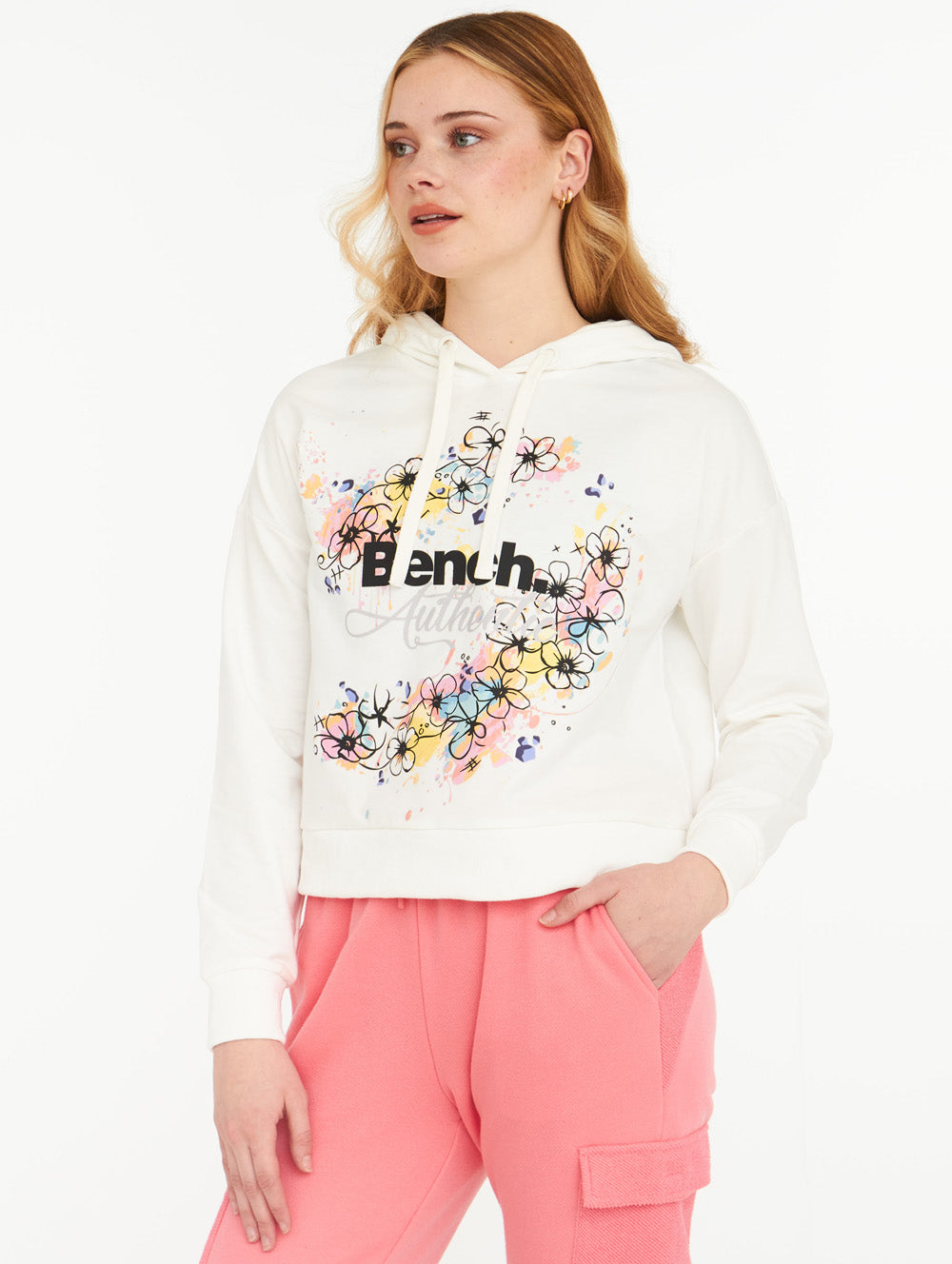 Florence French Terry Cropped Pullover Hoodie