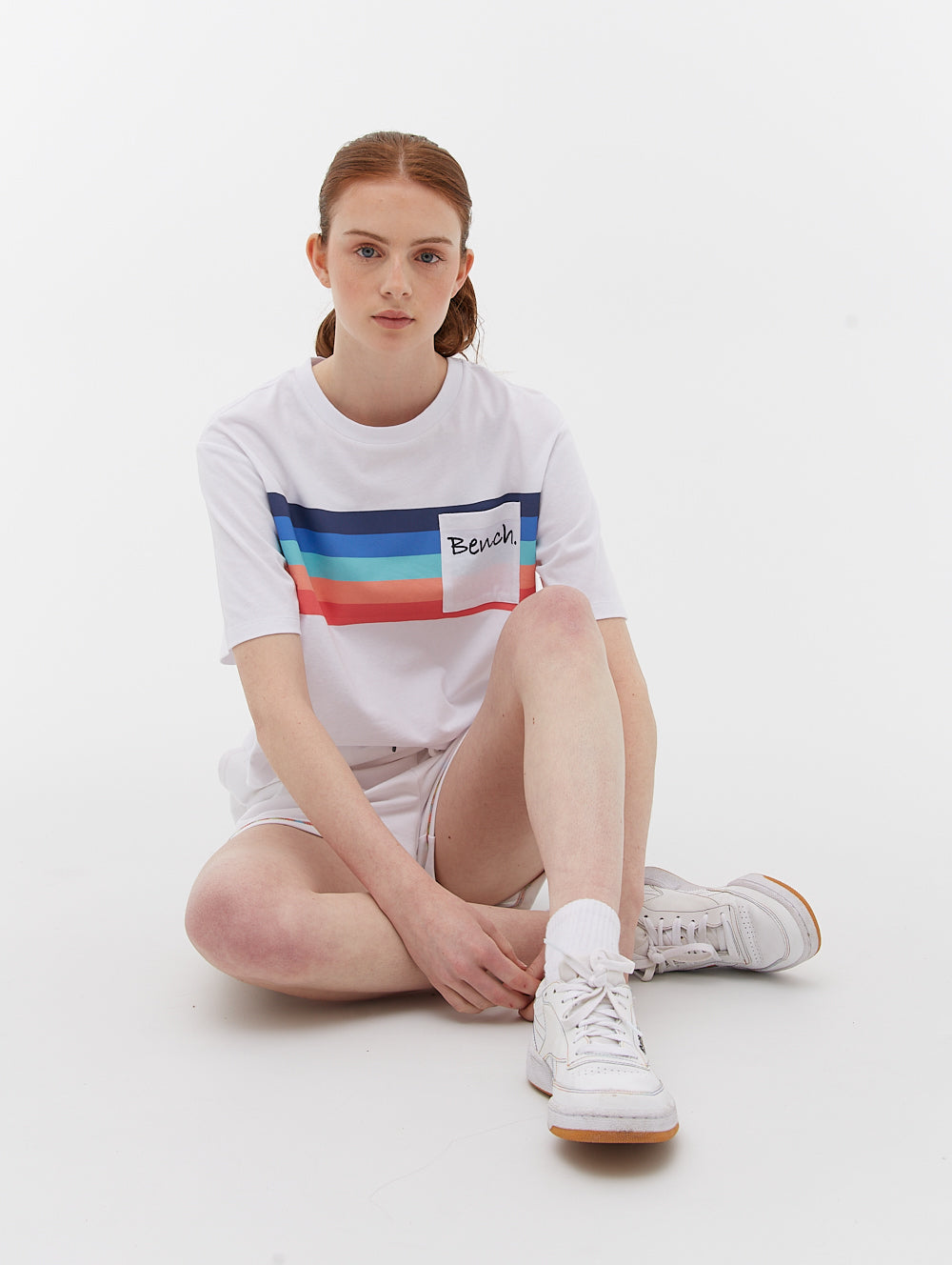 Cropped Tee with Script Pocket