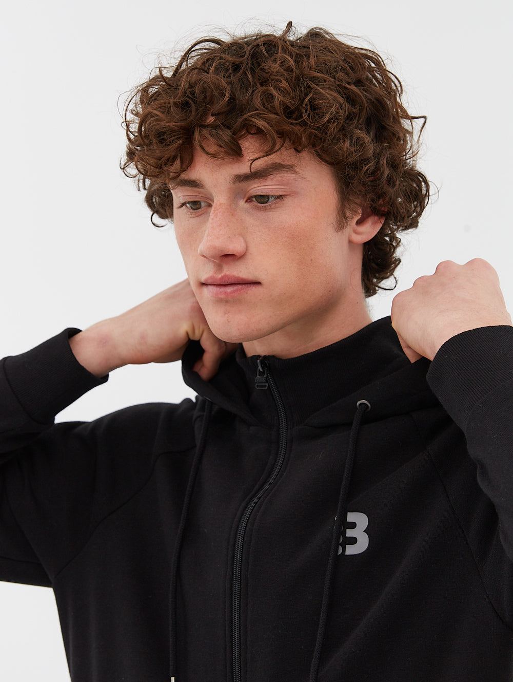 Flocker Black Zip Hoodies Shot 2
