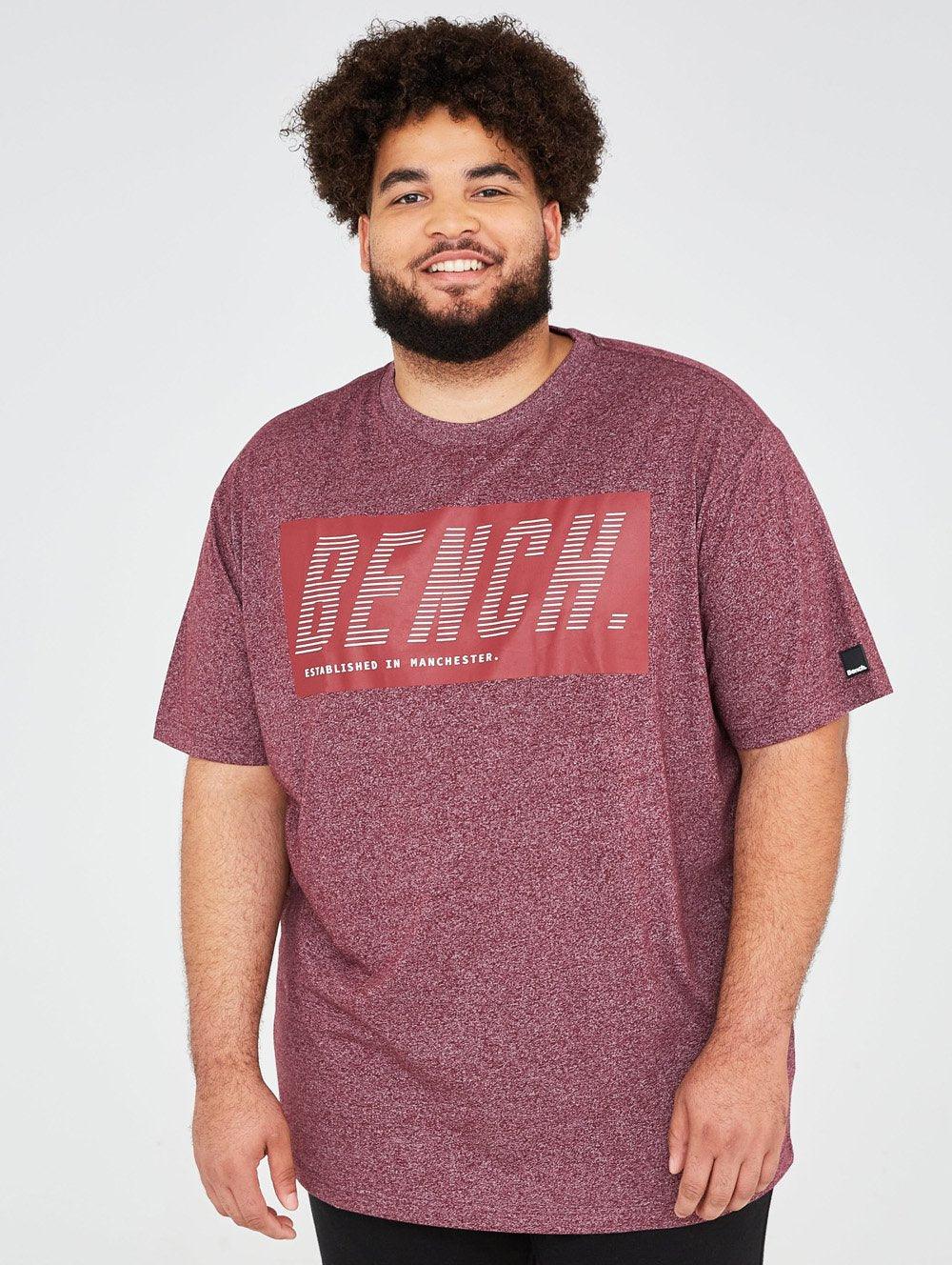 Mens Big & Tall Two-Tone Rubberized Logo Tee - BMGE40385N - Bench